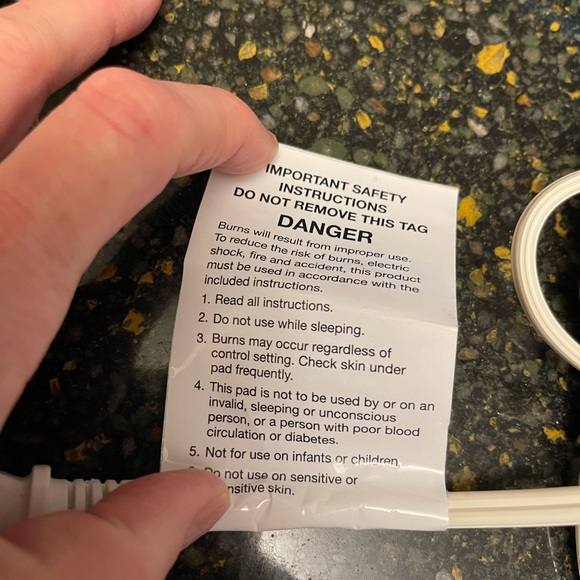 Neck and shoulder heating pad. Pretty blue. No brand name on it. - Picture 3 of 5